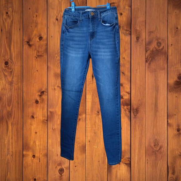 SO Juniors Size 5/27 High Rise Skinny Denim Blue Jeans Jeggings - Picture 1 of 4